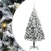 vidaXL Artificial Christmas Tree with 300 LEDs with Stand White 180 cm