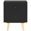 vidaXL Bedside Cabinets 2 pcs Black 40x30x50 cm Solid Pinewood