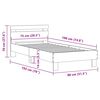 vidaXL Bed Frame without Mattress with LED Lights White 75x190 cm Small Single