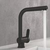 SCH&Uuml;TTE Kitchen Mixer Tap with Pull-out Spout LONDON Matte Black