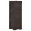 vidaXL Plastic Cabinet 40x43x125 cm Wood Design Brown