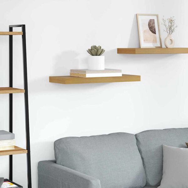 vidaXL Wall Shelf Wall-mounted Beige 60 x 23 x 4 cm Engineered Wood