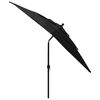 vidaXL 3-Tier Garden Parasol with Aluminium Pole Black 2.5x2.5 m