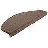 vidaXL Stair Mats 30 pcs 65x24x4 cm Coffee Brown Half Round Large