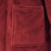 vidaXL Bathrobe without Hood Bordeaux Red L Flannel