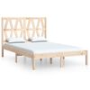 vidaXL Bed Frame without Mattress Solid Wood 140x200 cm (810017+818620)
