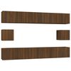 vidaXL 6 Piece TV Cabinet Set Brown Oak Engineered Wood