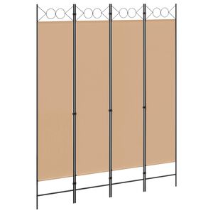 vidaXL Room Divider Beige 160 x 200 cm Fabric