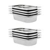 vidaXL Gastronorm Containers 8 pcs GN 1/4 65 mm Stainless Steel