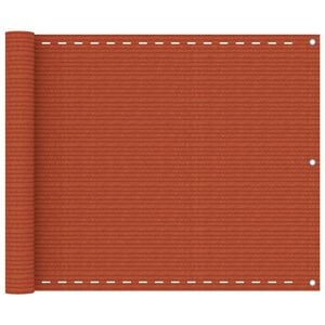 vidaXL Balcony Screen Orange 75x300 cm HDPE