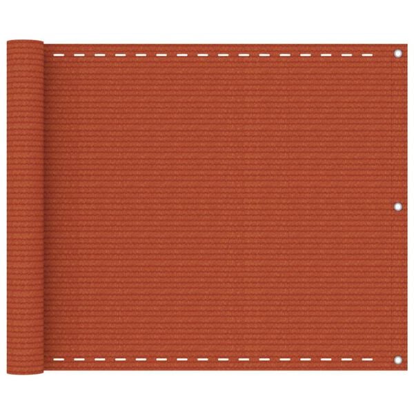 vidaXL Balcony Screen Orange 75x300 cm HDPE
