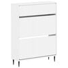 vidaXL Shoe Cabinet ZWOLLE 78 x 24 x 103 cm Engineered Wood White