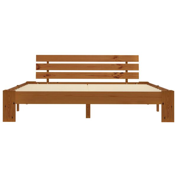 vidaXL Bed Frame without Mattress Honey Brown 160x200cm Solid Wood Pine