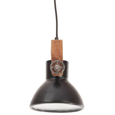 vidaXL Industrial Hanging Lamp 25 W Black Round 19 cm E27