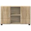 vidaXL Sideboard Sonoma Oak 88.5 x 30.5 x 55.5 cm Engineered Wood