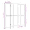 vidaXL Room Divider 5 Panels White Solid Wood Paulownia