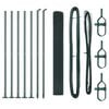 vidaXL Welded Wire Fence with Concrete Base 10 x 1 m PVC-Coated Steel