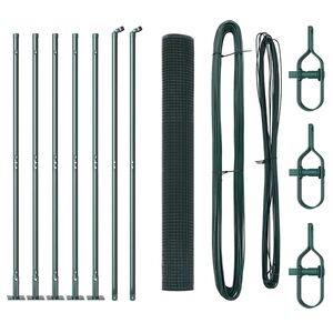 vidaXL Welded Wire Fence with Concrete Base 10 x 1 m PVC-Coated Steel