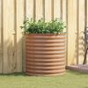 vidaXL Raised Bed Brown 80 x 80 x 81 cm Steel