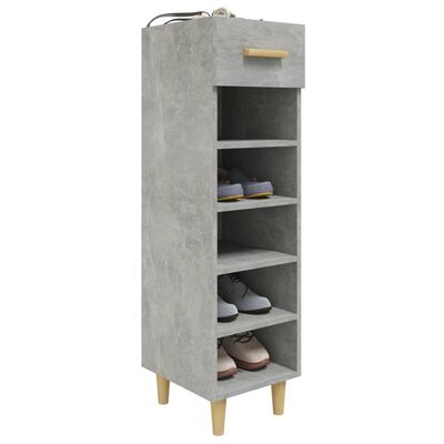 vidaXL Shoe Cabinet Concrete Grey 30x35x105 cm Engineered Wood