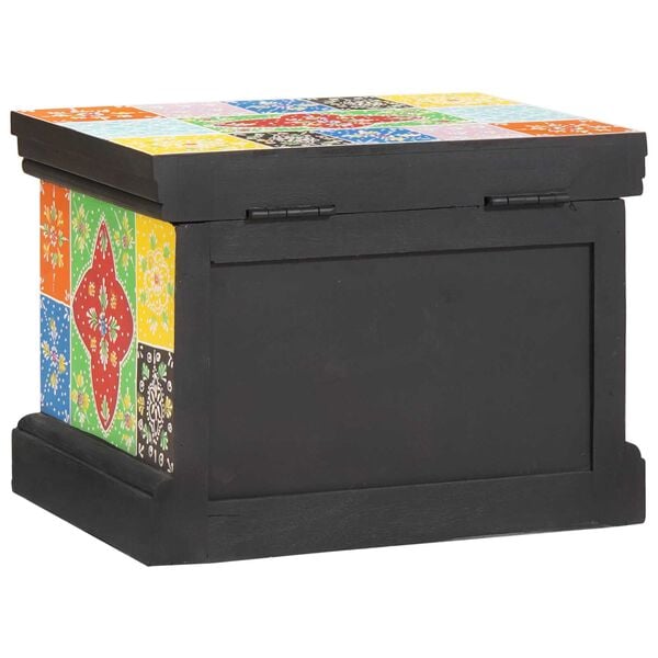 vidaXL Storage Box Multicolour 40 x 30 x 30 cm Solid Mango wood