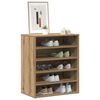 vidaXL Shoe Cabinet Artisan Oak 60x35x70 cm Engineered Wood