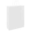 vidaXL Paper Bags 50 pcs with Handles White 32x12x42 cm