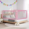 vidaXL Toddler Safety Bed Rail Pink 180x25 cm Fabric