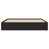 vidaXL Bed Frame without Mattress Black 180x200 cm Super King Engineered Wood