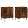 vidaXL Bedside Cabinets 2 pcs Smoked Oak 40x30x50 cm Engineered Wood