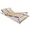 vidaXL Slatted Bed Base | Natural Wood | Solid Beech Frame and Birch Slats