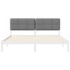 vidaXL Bed Frame with Upholstered Headboard Light Grey 180 x 200 cm