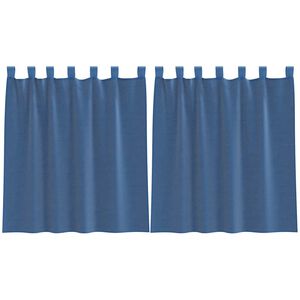 vidaXL Voile Curtains with Loops 2 pcs Royal Blue 140x140 cm