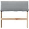vidaXL Upholstered Headboard Light Grey 80 cm Solid Pine Wood