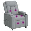 vidaXL Recliner Massage Chair Light Grey 75 x 95 x 100 cm Fabric