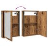 vidaXL Bathroom Mirror Cabinet Old Wood 42x12x60 cm Engineered Wood
