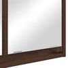 vidaXL Bathroom Mirror Cabinet with Shelf Brown Oak 60 x 20 x 60 cm