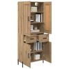 vidaXL Highboard with Drawer 2 pcs Artisan Oak Engineered Wood