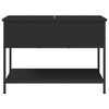vidaXL Coffee Table Black 70x50x50 cm Engineered Wood and Metal