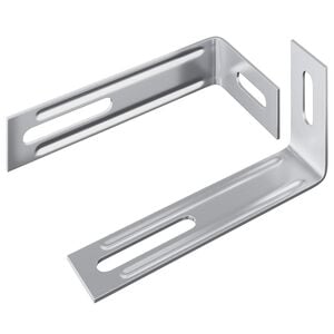 vidaXL Anti Tip Bracket Plain 2 pcs Silver 74.5 x 15 x 32 mm Iron