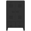 vidaXL Wardrobe Metal Industrial Style 67x35x107 cm Black