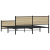 vidaXL Metal Bed Frame without Mattress Sonoma Oak 180x200 cm Super King