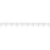 vidaXL Garden Fence with Spear Top Steel 1603.5x80 cm Black