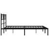vidaXL Metal Bed Frame without Mattress with Headboard Black 140x190cm