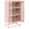 vidaXL Highboard Pink 68x39x123 cm Steel