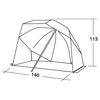 Easy Camp Umbrella Beach Shelter Coast Grey and Blue 120298