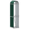 vidaXL Log Holder Green 40x45x170 cm Galvanised Steel