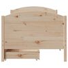 vidaXL Bed Frame without Mattress 75x190 cm Small Single Solid Wood Pine