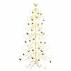 vidaXL Metal Christmas Tree with Stand Gold 215 cm Powder-coated steel