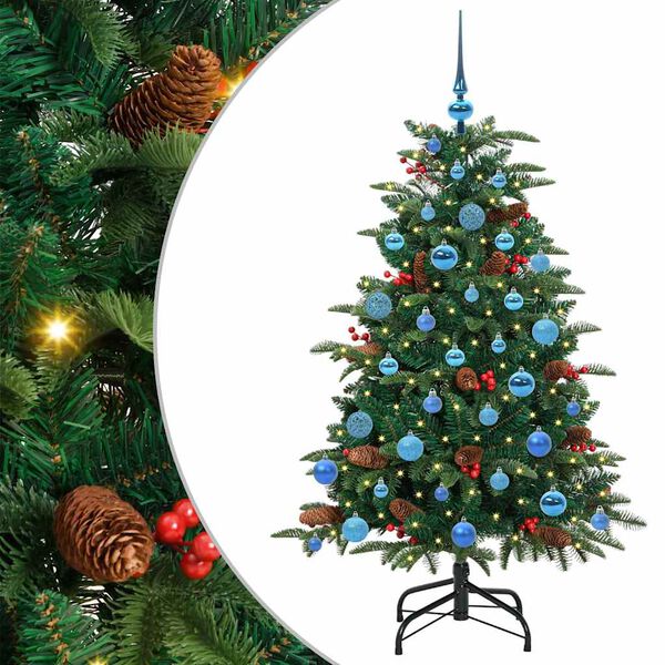 vidaXL Artificial Christmas Tree with 150 LEDs with Stand Green 150 cm